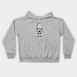 Futuristic robot android unicorn Kids Hoodie